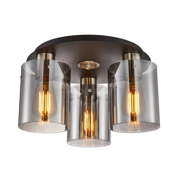 Lampa sufitowa Sardo wys. 22cm 3xE27 | nikiel
