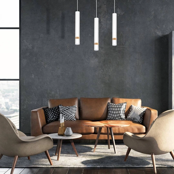 Lampa wisząca JOKER, MLP6302, biały/drewno, 3x8W GU10