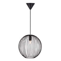 Lampa wisząca BERONI E27 60W Metal | Czarny