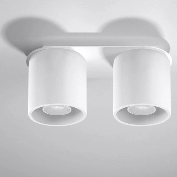 Lampa sufitowa Sollux Plafon ORBIS 1 aluminium biały 2x12 W LED, SL.0056