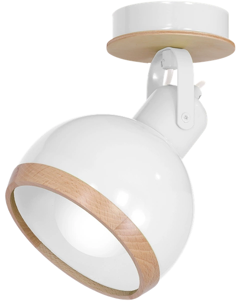 Kinkiet nowoczesny reflektorek kula OVAL I biały