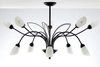 Klasyczny Żyrandol GLORIOSA wys. 50cm 10xG9 14W IP20 | czarny mat