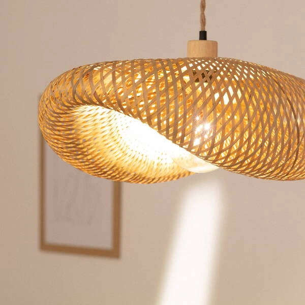Lampa Wisząca Bambusa Kapelusz 60cm Boho Abruzzo Ponti E27