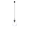 Lampa wisząca PEAR S 43,5cm E27 | czarny/transparentny 7800