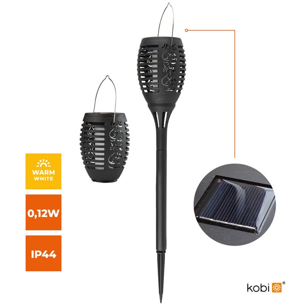 Solarna pochodnia ogrodowa LED SPARKLE 0,12W wbijana imitacja płomienia