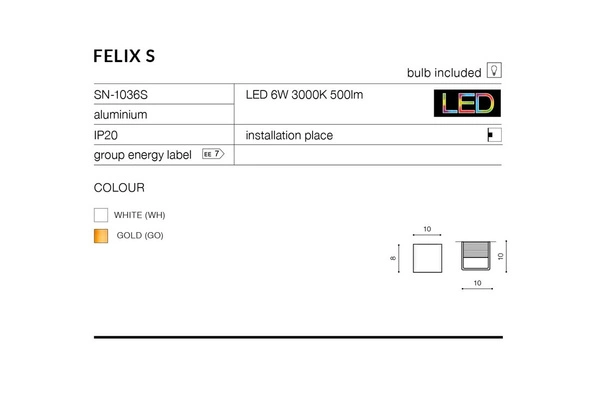 Azzardo FELIX S GOLD 2425