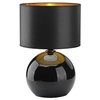 Lampa nocna do sypialni PALLA BLACK/GOLD śr. 36cm E27 | czarny złoty 5081