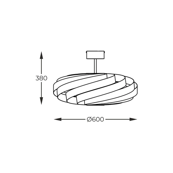 1135 LAMPA SUFITOWA VENTO 60 CM ANTRACYT