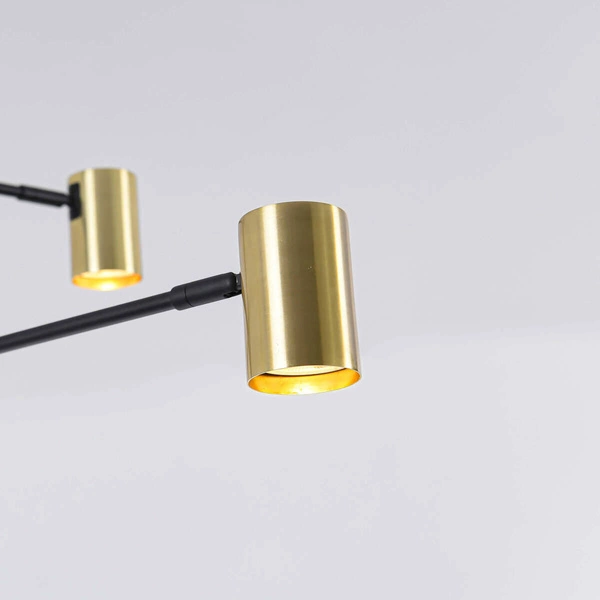 Lampa sufitowa Snow 6, czarny/złoty, 6x50W GU10