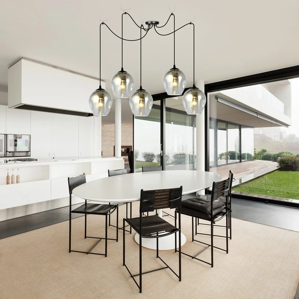 Lampa wisząca Emibig LEVEL 5 BL GRAFIT 757/5