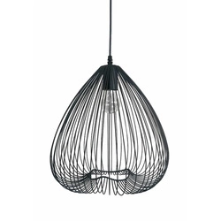 Lampa wisząca FRUSTA, duża, czarna, 1x60W E27
