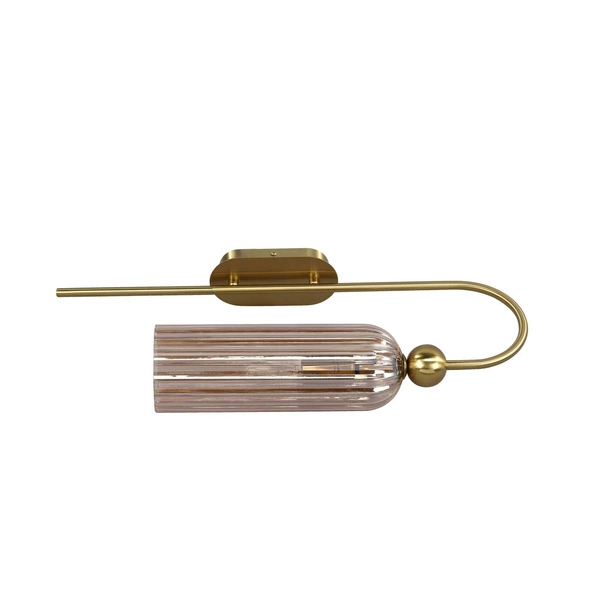 Kinkiet Piega, złoty/bursztynowy, 1x40W E14