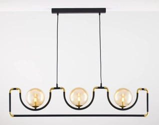 Nowoczesna Lampa wisząca HANZA wys. 30-100cm 3xG9 14W IP20 | Złoty