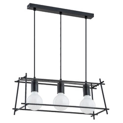 Minimalistyczna lampa NETI MORO 3x E27 wys. 90cm | czarny