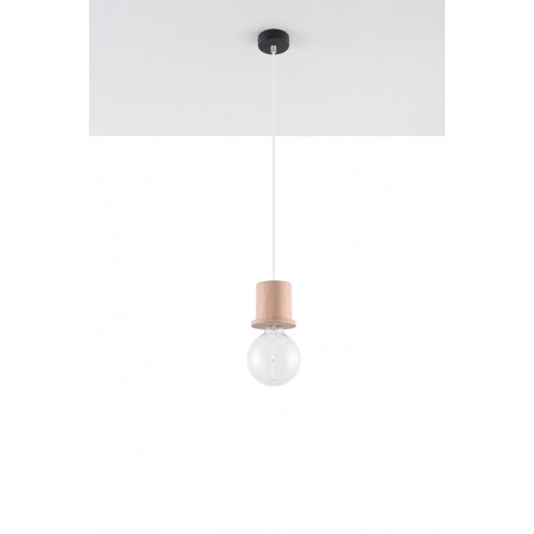 Nowoczesna lampa wisząca MILO SL.0284 1xE27 drewno