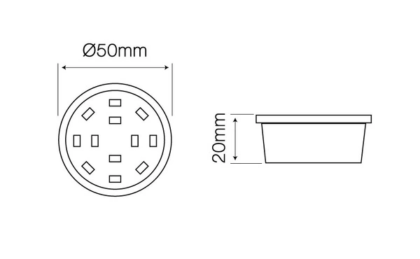 Żarówka insert LED SMD 5W 50mm ciepła 2700K