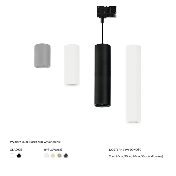 LUCAS BASE TRACK 3 LINE PENDANT GU10 WH