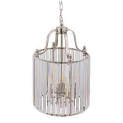 Lampa wisząca BOSTON szkło i stal chromowana | srebrny 8152