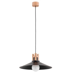 Lampa wisząca ALFA CEZUS DREWNIANA 1xE27 40cm | 60945