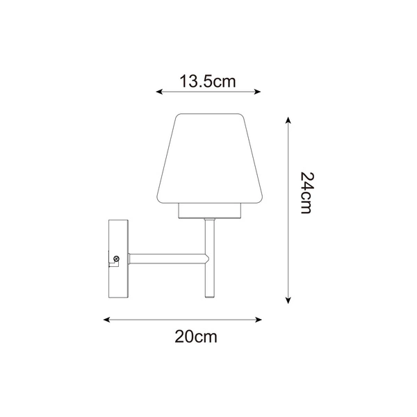 WL23005EB-BL REBEL KINKIET CZARNY/BLACK