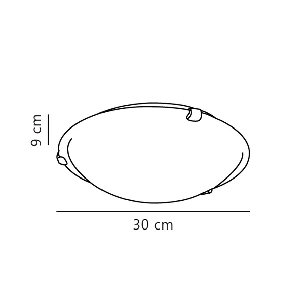 Lampa sufitowa PETRI E27 60W Szkło | Biały