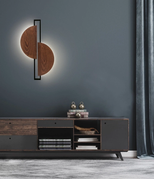 Kinkiet SUNRISE LED szer. 50cm 14W barwa ciepła 3000K | brązowy 7652