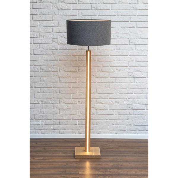 Asseto Lampa Podłogowa 1xE27 Max,60W, 2xLED 24V Zintegrowane 36W Dąb Olejowany/Antracyt/Szary/Ściemniacz Dotykowy 6572174