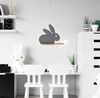Kinkiet IQ Kids Rabbit z półką, 21-85184, szary, 5W LED, barwa neutralna 4000K