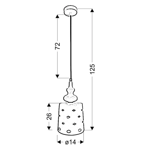 Lampa wisząca HAMP 31-51905 biała 1x60W E27