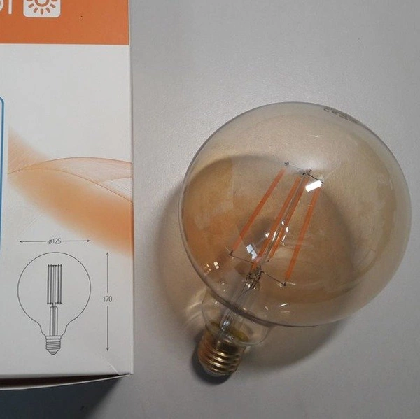 Żarówka FILAMENT LED E27 7W ciepła 2700K kula GLOBE G125