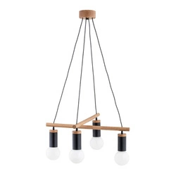Lampa sufitowa do salonu ENI 4xE27 wys. 90cm | czarny