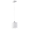 Lampa Wisząca Anika 1xE27 Max.60W Chromowany Metal/Przezroczysty Kabel PCV/Białe Szkło 8161128