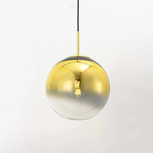 Lampa wisząca szklana kula złota PALLA śr. 30cm