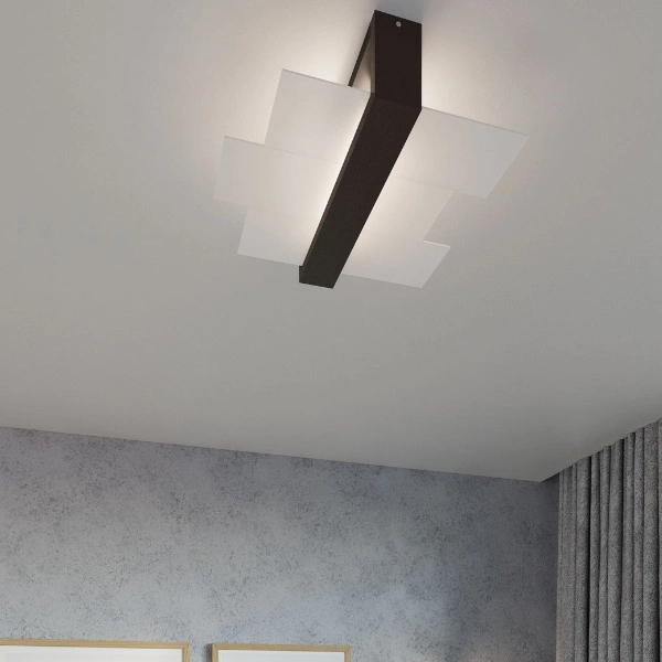 Plafon FENIKS 2 lampa sufitowa drewno Wenge 2x 15W LED, SL.0074