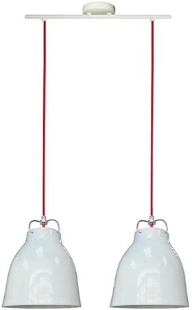 Lampa wisząca PENSILVANIA 31-35813 biały/czerwony 2x60W E27