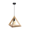 Lampa wisząca Trigonon 1xE27 maks. 60W drewno brzozowe/czarny metal/czarny kabel PVC 1204160