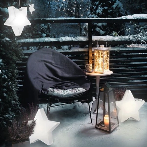 Lampa ogrodowa świąteczna STAR gwiazda IP44 | biały 9426