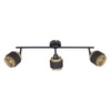 Lampa sufitowa reflektor Renez dł. 60cm 3xE14 | czarny/złoty