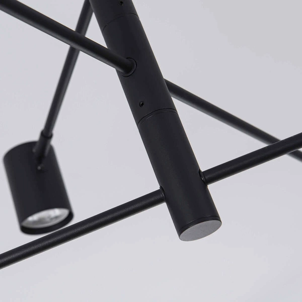 Lampa sufitowa Snow 6, czarna, 6x50W GU10