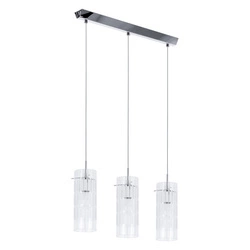Lampa wisząca MAX dł. 54cm 3xE27 | chrom/transparentny/matowy