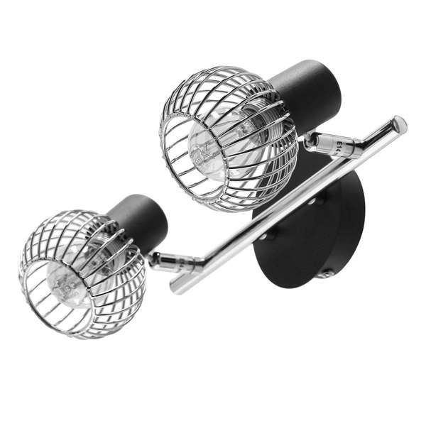 Nowoczesna lampa sufitowa OSLO listwa 92-61843 2xE14 czarny/chrom