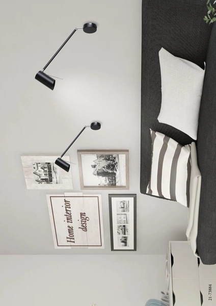 Kinkiet MILLY na regulowanym ramieniu 21-73884 czarny matowy 1x40W GU10