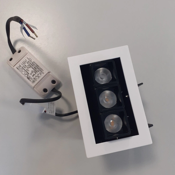 Oprawa wpuszczana sufitowa HARPER 12,3cm 6W LED ciepła biel 3000K | czarny/biały