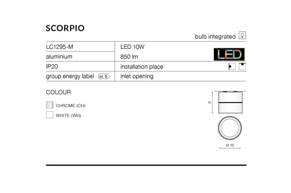 Azzardo SCORPIO WHITE 1618