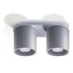 Lampa sufitowa Sollux Plafon ORBIS 1 aluminium szary 2x12W LED, SL.0055
