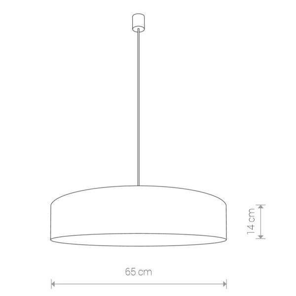 Lampa wisząca z abażurem TURDA IV szary/srebrny śr. 65cm 8947