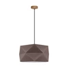 Lampa wisząca Finja 1xE27 maks. 60W Dąb olejowany/Antracytowy kabel z tkaniny/Klosz z brązowej tkaniny 1843174