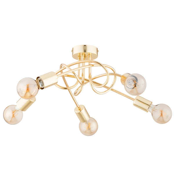 Lampa sufitowa ALFA DRAGO ZŁOTA 5xE27 51cm | 63267
