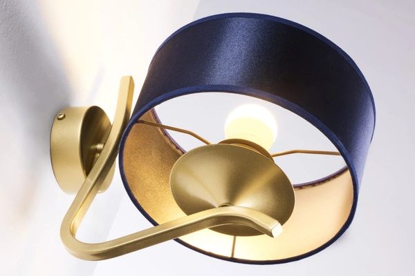 Klasyczny Kinkiet KASZMIR wys. 23cm 1xE27 15W IP20 | złoty połysk