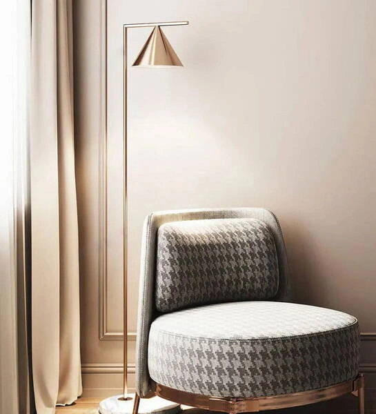 Lampka Podłogowa Złota Abruzzo Valentino E27 150cm